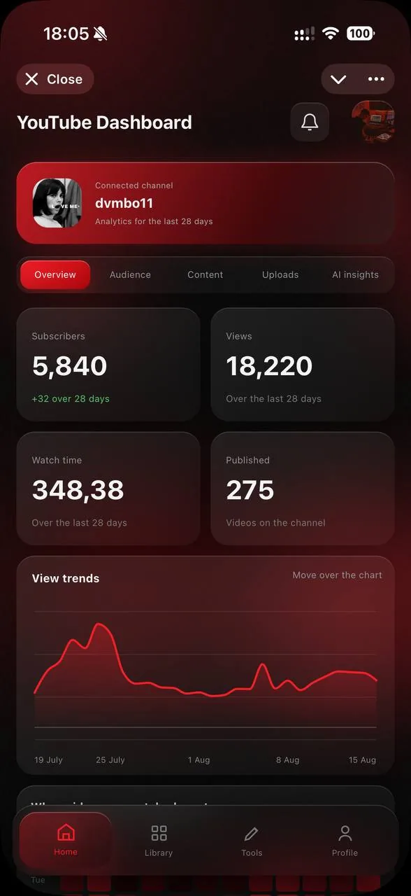 YOUTUBE ANALYTICS